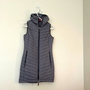 SKHOOP Long Grey Puffer Vest
